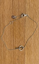 Zartes Knebelarmband mit Karabinerverschluss 925 Sterlingsilber