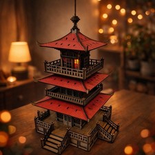 Japanische pagode lindenholz - pagode,