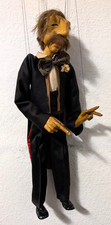 Marionette aus Holz Puppentheater Handspielpuppe Mann Hangeschnitzt ca. 60cm
