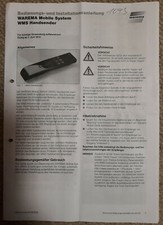 User Manual Bedienung-u. Installatisanleitung WAREMA WMS Handsender für Markisen