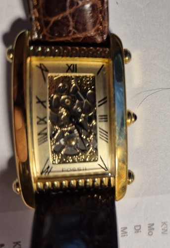 Damen fossiluhr mit krokobandk - damen,