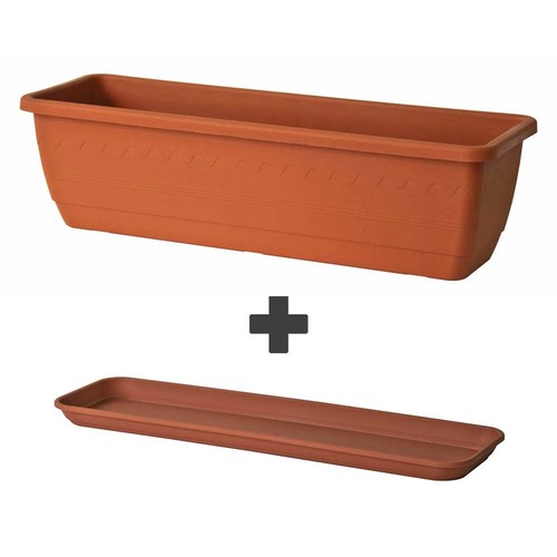 Blumenkasten mit untersetzer - blumenkasten,