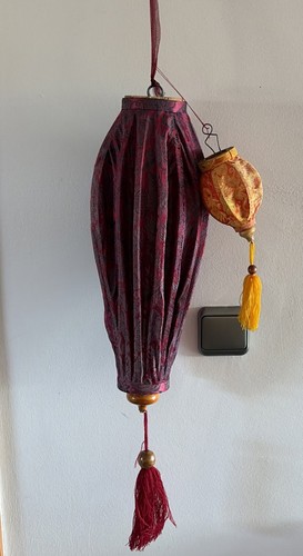 Asiatische stofflampe seiden - asiatische,