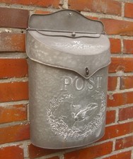 BRIEFKASTEN POSTKASTEN POST ZINK BRIEFUMSCHLAG ANTIK TÜRDEKO LANDHAUSSTIL NEU