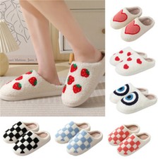 Damen Pantoffeln Plüsch Winter Hausschuhe Warme Antirutsch Plüschschuhe Schlappe