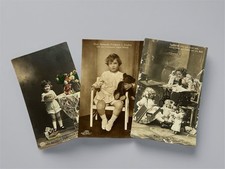 3 antike Postkarten Kinder