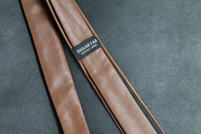 Leder Krawatte/Tie Nappaleder limitiert ca.  146 cm Lang Braun