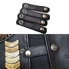 Leder westen Kutte Verlagerung Druckknöpfe Biker Westen Verschluss