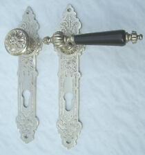 Haustürbeschlag Gründerzeit / Jugendstil Nickel matt gebürstet 14b-1-NM