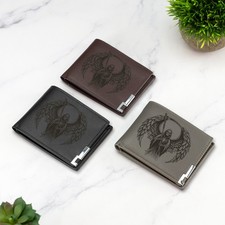 Sensenmann Geldbörse Vegan Leder Schwarz Braun Grau Leder Spooky Gothic Geschenk