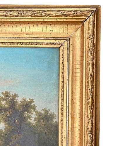 Biedermeier öl gemälde burg - biedermeier,