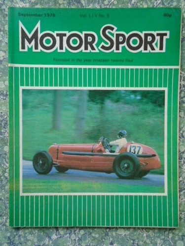 Motor sport magazine - sport, 1978
