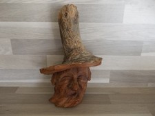Holzfigur geschnitzt, Waldschrat, Wurzelsepp, Waldgeist, Handarbeit 15X26cm