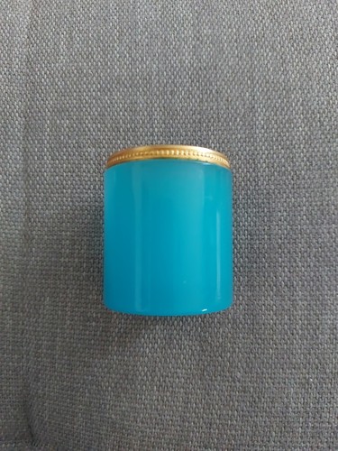 Vintage becher opalglas blau - becher,