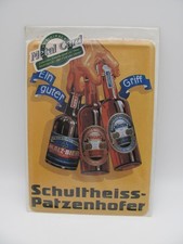 Schultheiss Patzenhofer Blechschild/Blechpostkarte - 10,5x14,5cm