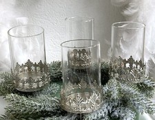 4 er Set Shabby Kerzenstecker