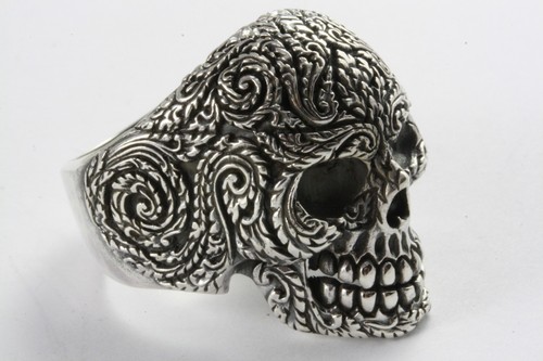 Klassischer totenkopfring - klassischer,