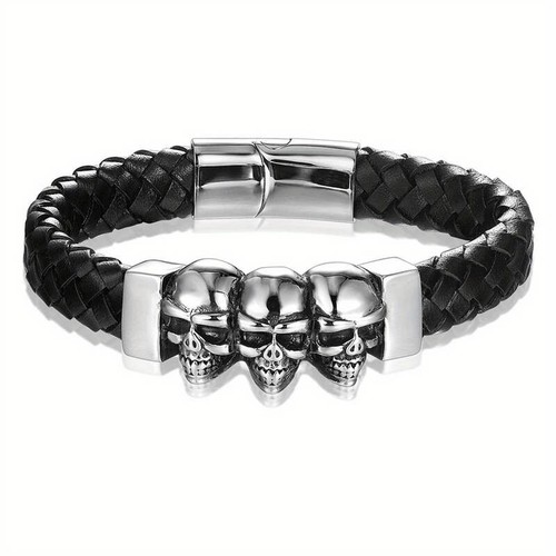 Leder herren armband - leder,