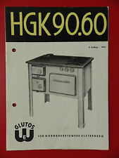 Bedienungsanleitung Gas Kohleherd GLUTOS HGK 90.60 DDR von 1965 ( 9074
