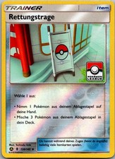 Rettungstrage 130/145 Stunde der Wächter Deutsch Reverse Holo Trainer Stamp 2018