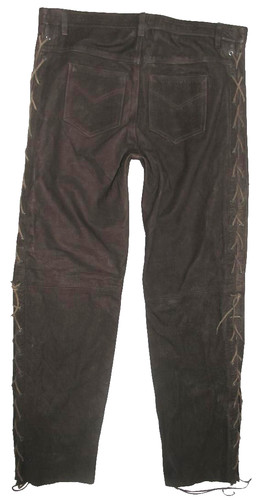 Herren schnür lederjeans - herren-,