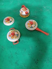 Antikes Blechspielzeug Kochgeschirr für Puppenküche original