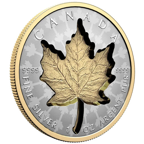 Silbermünze maple leaf - maple, super