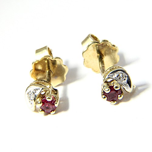 585 gold ohrstecker rubin - 585,