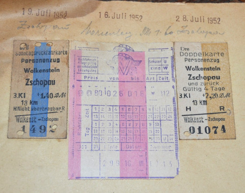 Alte ddr fahrkarten - ddr,