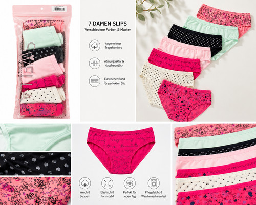 7er pack damen slips - pack,