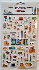 Sticker Länder -Weltkarte-