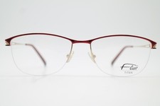 Brille Flair 430 TITAN Rot Gold Schwarz Halbrand Brillengestell eyeglasses Neu