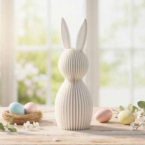 Osterhase figur h16cm weiß - h16cm,