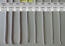 Runddocht Kerzendocht Docht Ø 1 bis 4mm Bienenwachs Paraffin Kerzenreste Wachs