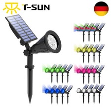 4er Set LED Solar Steck Lampen Deko Außen Leuchten Garten Gartenleuchte
