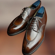 Handmade Men brown Calf