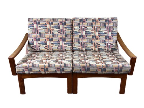 60er 70er jahre teak couch - 70er,