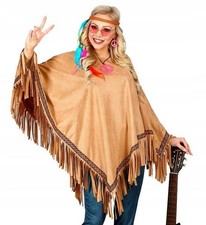 Poncho mit Fransen Hippie