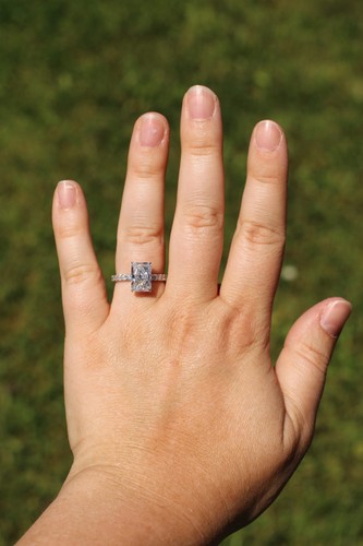 68ct lab diamantring - 3.68ct,