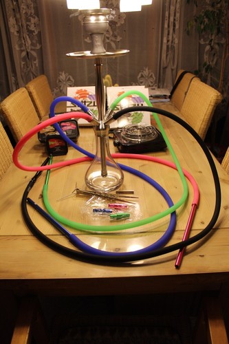 Shisha mit schläuchen viel - schläuchen,,
