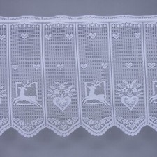 Scheibengardinenstoff Hirsch