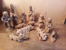 Krippenfiguren aus Olivenholz, handgearbeitet Figuren 11-16cm groß