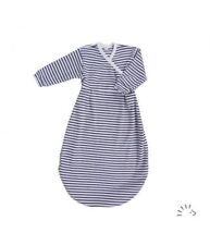 Popolini Felinchen Schlafsack Dunkelblau/Ecru Interlock GOTS Tog 0,5 Jersey Bio-