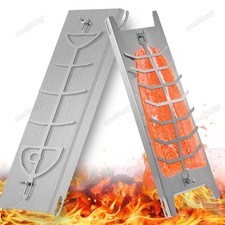 Flammlachsbrett set edelstahl - set,