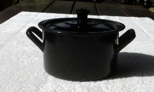 Alter kleiner kochtopf emaille - kleiner,
