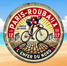 Wandschild Metall rund "PARIS