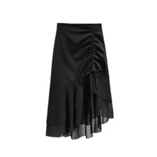 Damen Chiffon Rock Hohe Taille