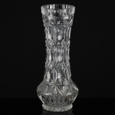 Alte Glas Vase 20 cm Sterne Stern Vintage ReUse Glasvase