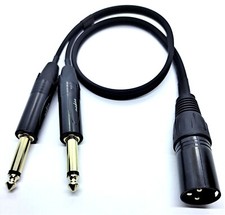 Splitt Kabel XLR Male auf 2 x Klinke mono in vers. Längen