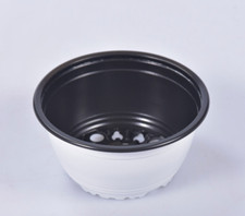 10x Pflanzen Schale 15cm Topf weiß Kunststoff Blumen Anzucht Einsatz Gemüse rund